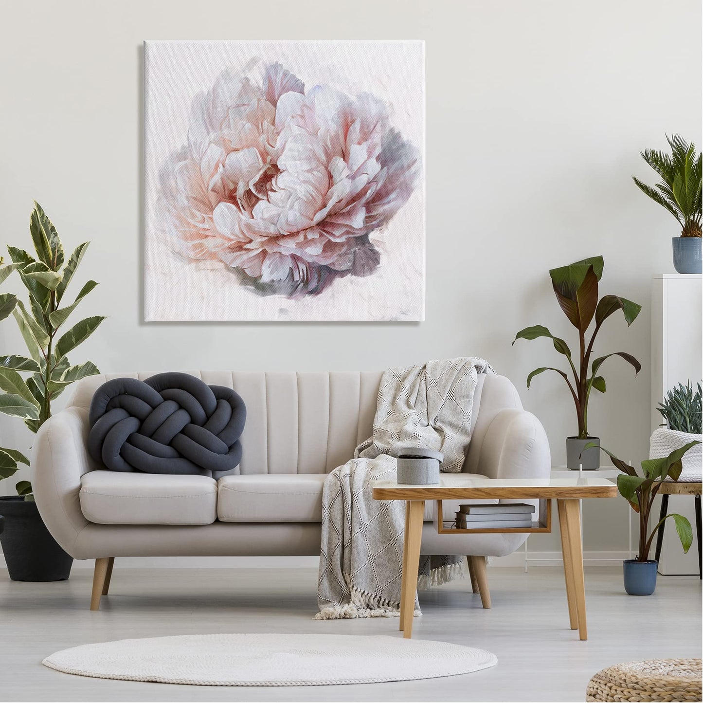 Stupell Industries 'Detailed Peony Petals', Canvas Art, 36 x 36 Inches, Easy to Hang and Sturdy, Made in USA, by Ziwei Li