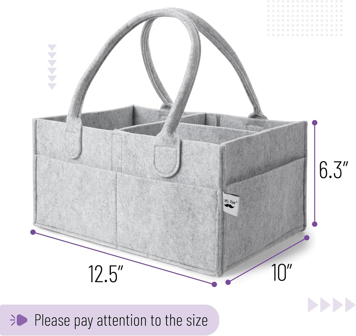 Mr. Pen - Portable Baby Diaper Caddy Organizer | Ideal for Changing Tables & Nurseries