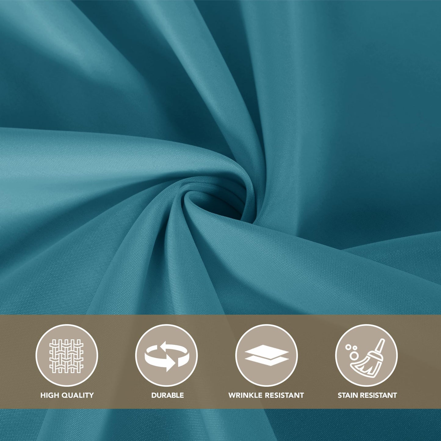 sancua Teal Tablecloths for 6 Foot Rectangle Tables, 8 Pack - Washable Polyester Fabric Table Cloth for Wedding Party, Birthday, Banquet Reception, 54x108 Inch