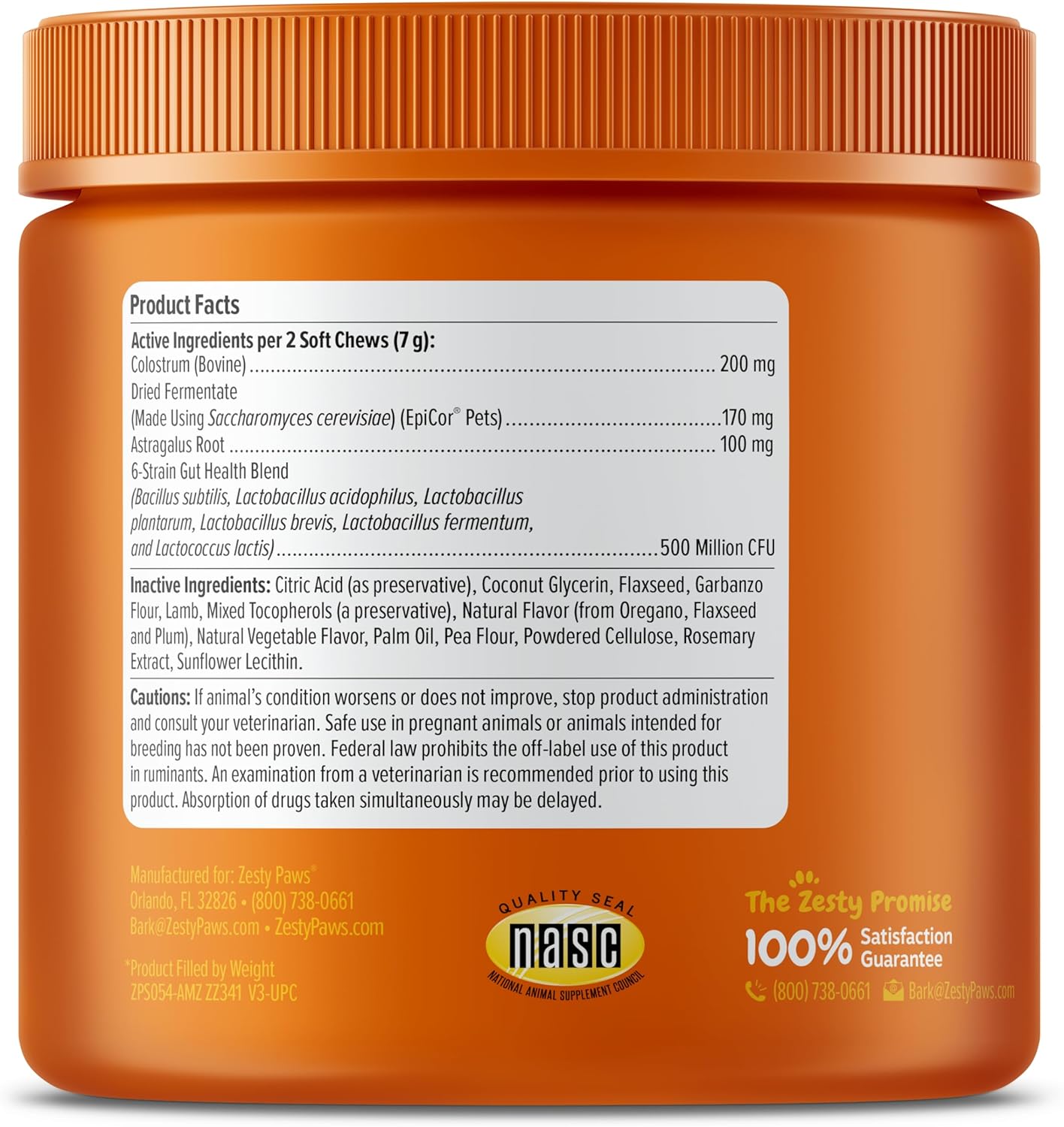 Zesty Paws Allergy Immune Bites - Dog Allergy Chews for Itchy Skin & Ears | Lamb Flavor, 90ct