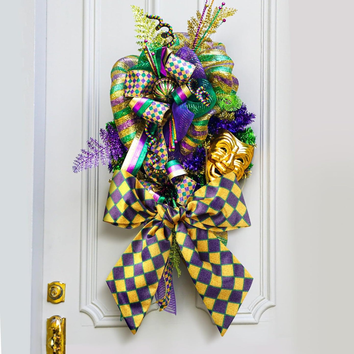 VitalCozy Carnival Wreath Sash - Elegant Satin Ribbon for Monogrammed Decor | Indoor/Outdoor Use