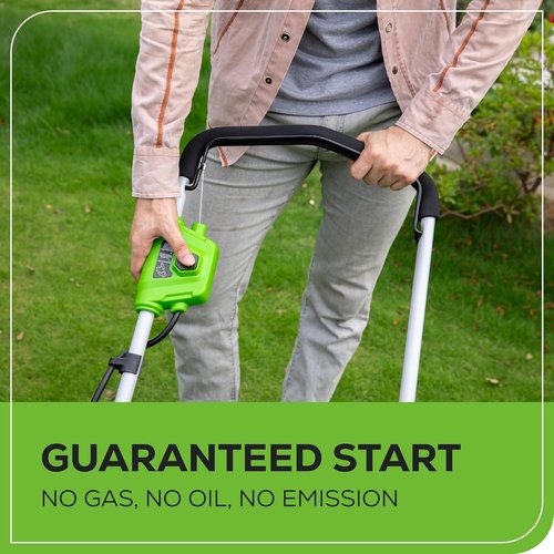 Greenworks 40V Cordless Lawn Mower - 16" Push Button Start, 4.0Ah Battery, Ideal for 1/3 Acre