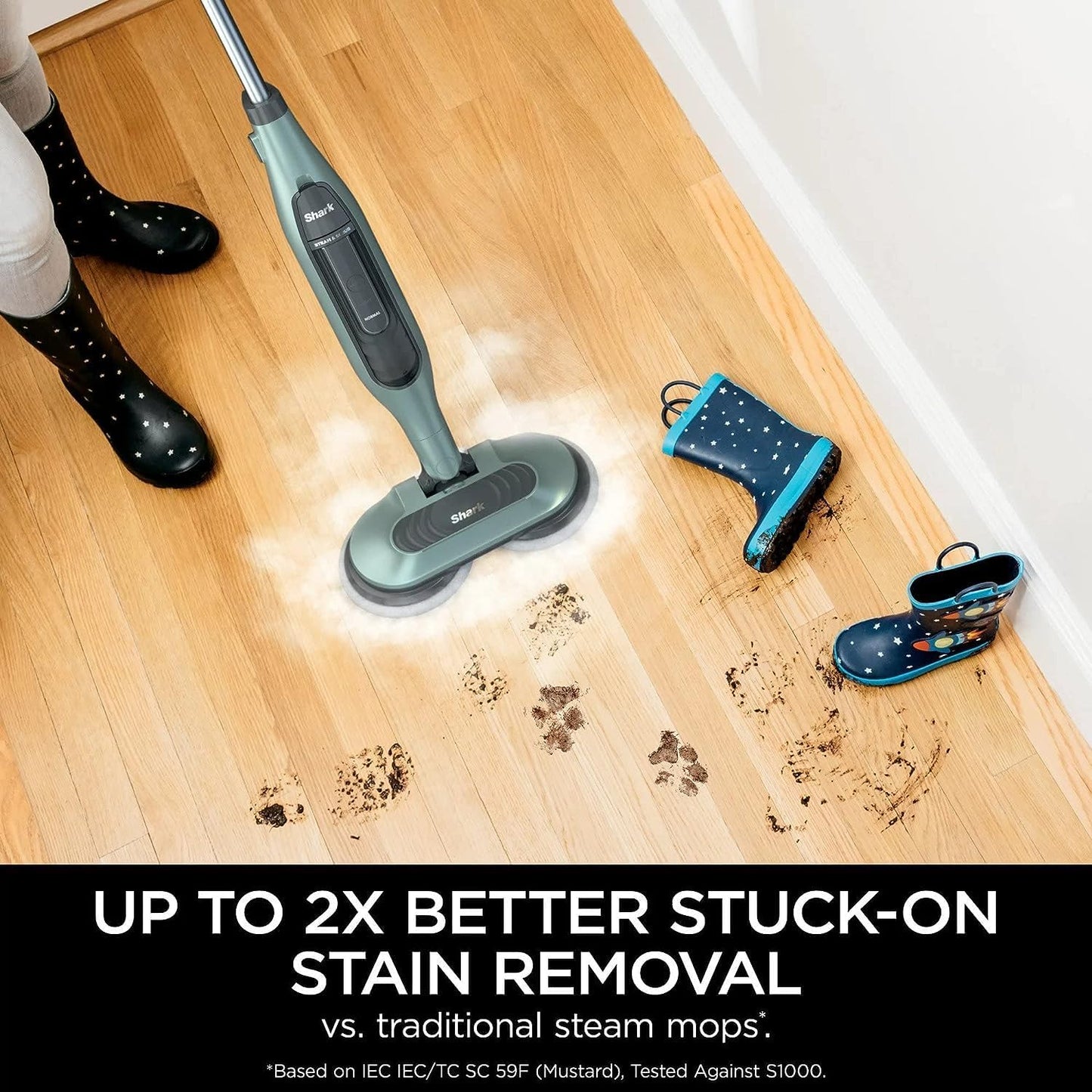 Shark S7000AMZ Steam Mop - All-in-One Scrubbing & Sanitizing for Hard Floors | Pure Water Technology