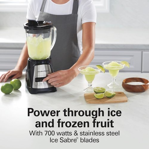 Hamilton Beach Power Elite Blender - 700 Watts, 12 Functions, 40 Oz Glass Jar - Black