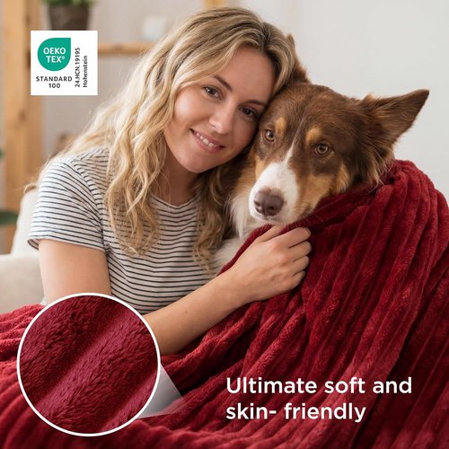 Bedsure GentleSoft Twin Blanket - Cozy Scarlet Sage Throw for Women | Soft, Large 66x90 Inches