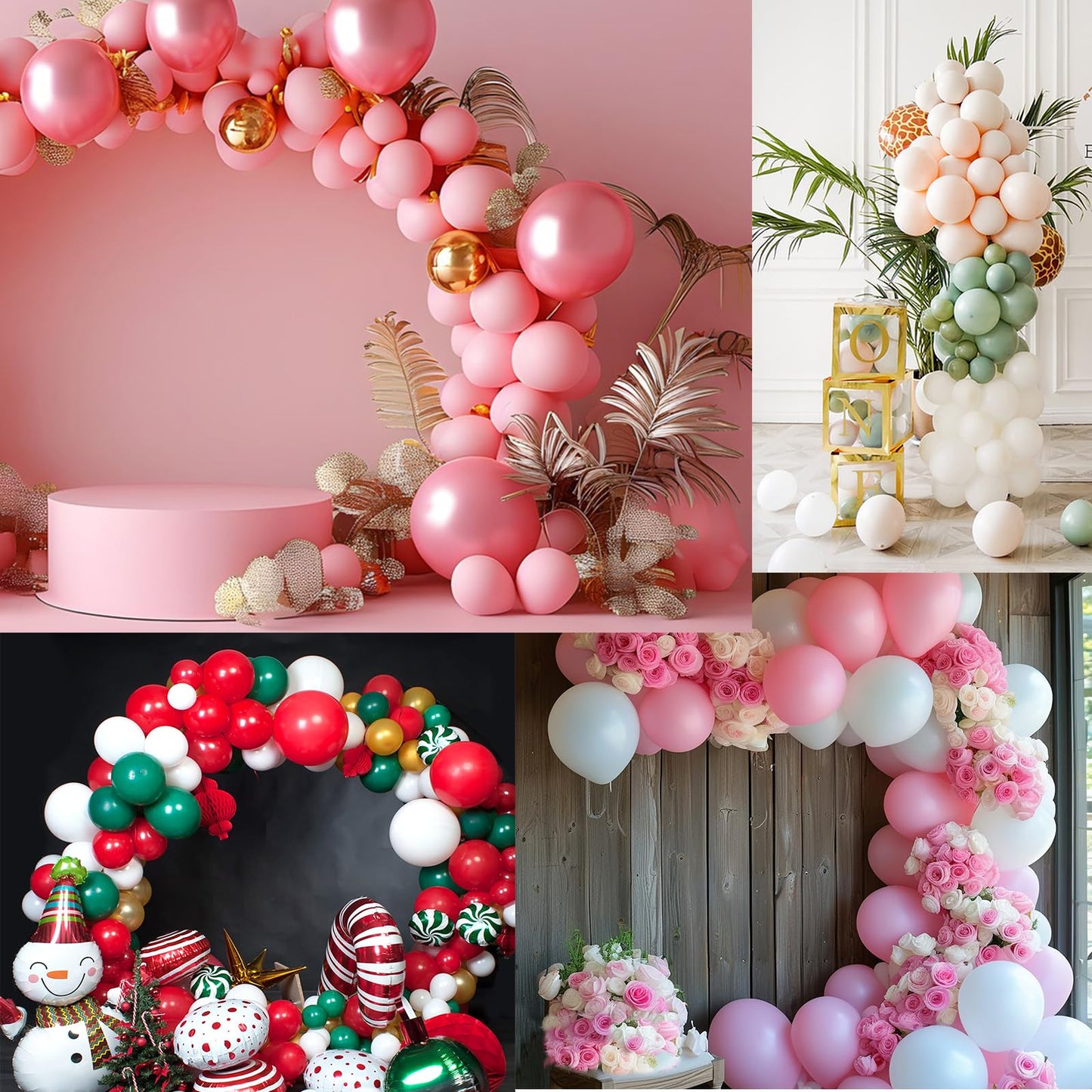 Pink Gold Confetti Latex Balloons Kit 35 pcs 12 inch Pink and White Balloon with Metallic Gold Confetti Balloons for Birthday Baby Shower Wedding Girl Birthday Party Decoration