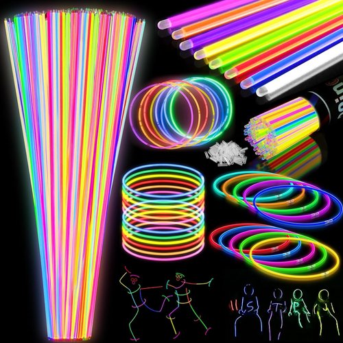 Glow Sticks | 100Pcs 22-Inch Glow In The Dark Party Supplies - 9 Hours of Fun for Kids