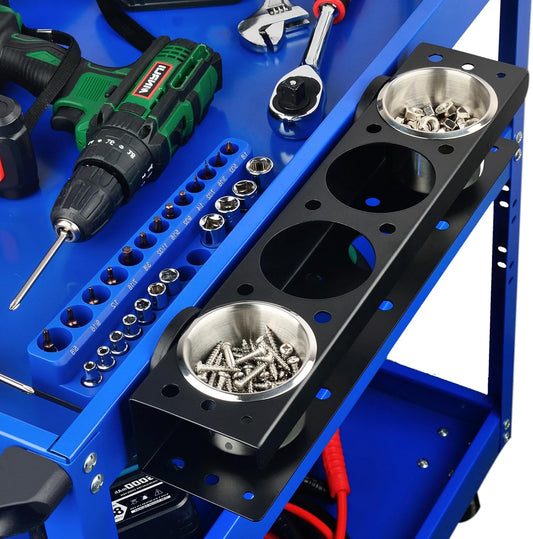 ULIBERMAGNET Power Tool Organizer Rack - Heavy-Duty Magnetic Spray Bottle Holder | Wall-Mounted Metal Storage for Garage & Workshop