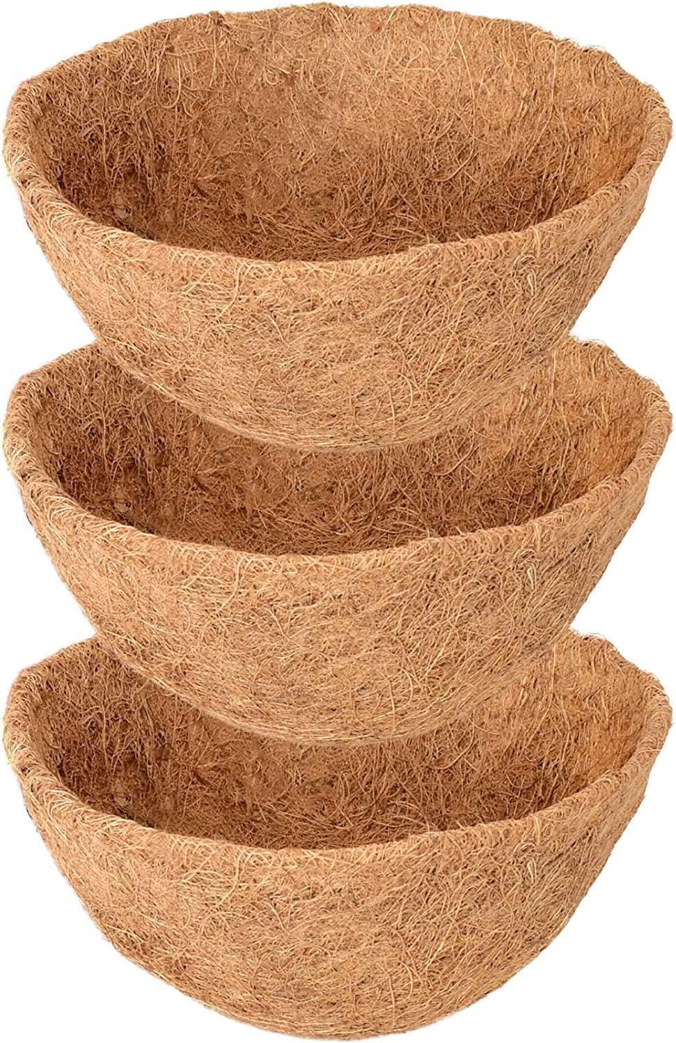 Legigo 20-Inch Hanging Basket Coco Liners - 100% Natural Round Coconut Fiber Replacement for Flowers & Vegetables