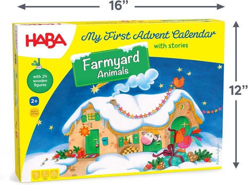 HABA My First Advent Calendar - Farmyard Themed Wooden Animals for Kids | Reusable Christmas Fun