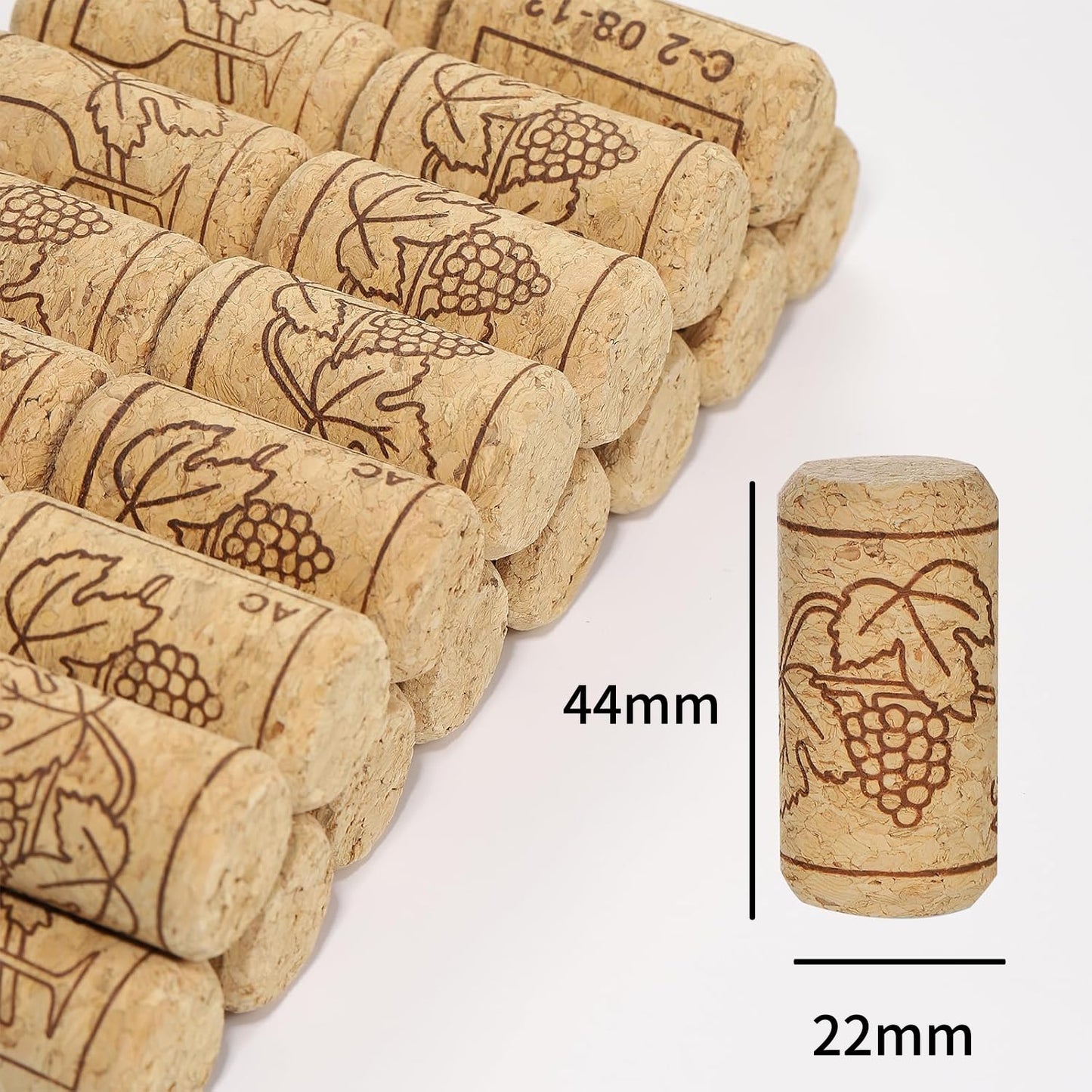 20 Pack Straight Wine Corks, #8 Soft Wood Cork Stoppers, Leakproof Bottle Corks For Beer, Wine Bottles, Crafting Decor, DIY Arts (20)