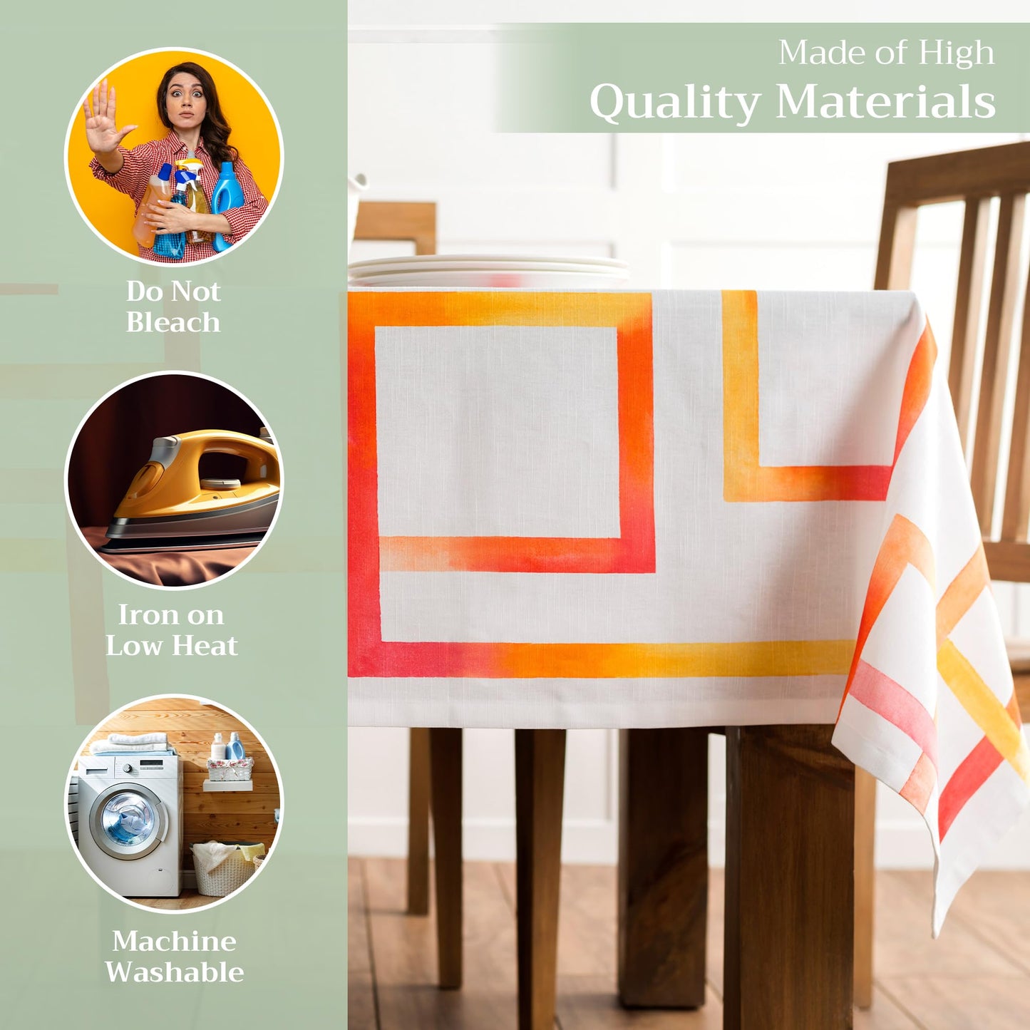 Maison d' Hermine Table Cloth Rectangle Table 100% Cotton 54 x 72 Inches Tablecloth Reusable Decorative for Dining Kitchen Room Farmhouse Home Gifts for Mothers Day Spring Summer - Summer Maze