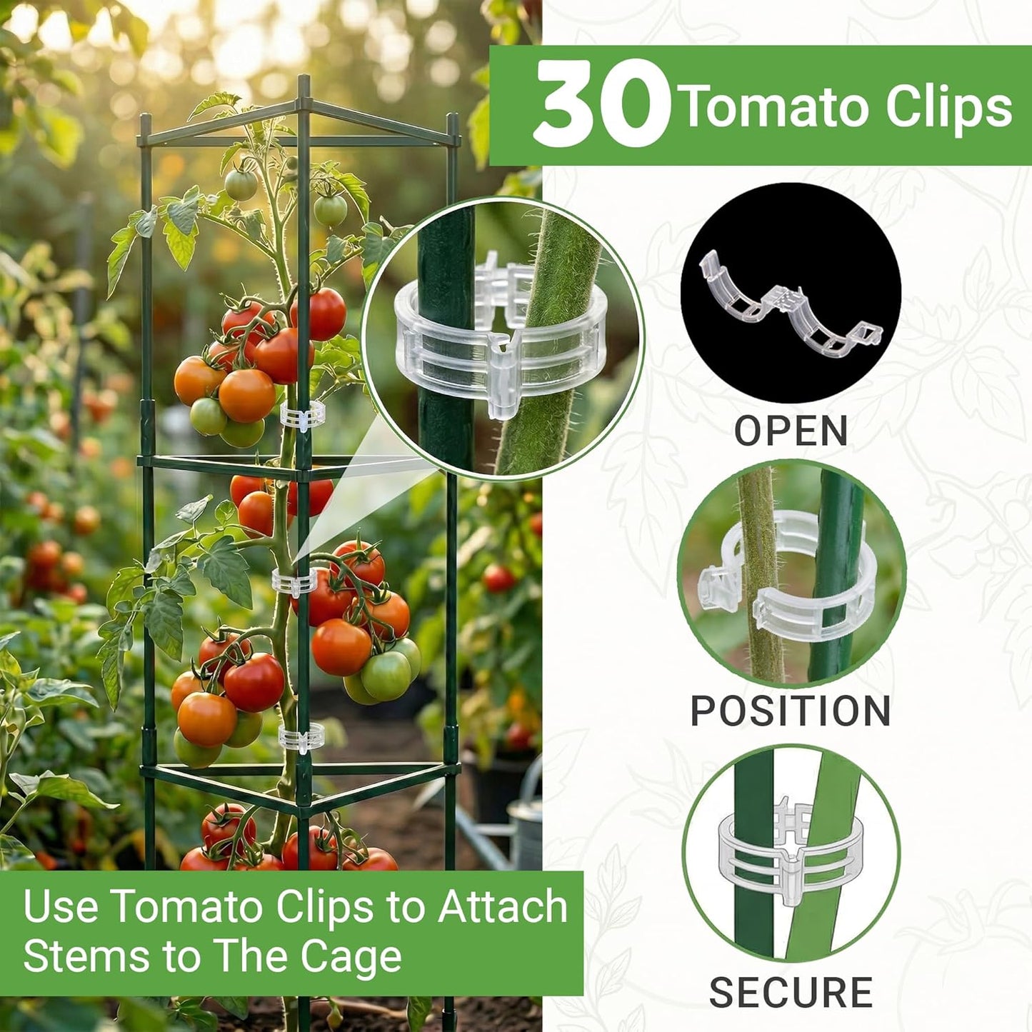 K-Brands Tomato Cage - Extra Tall Plant Support Trellis for Garden & Pots | 3 Pack (Up to 68 Inches)