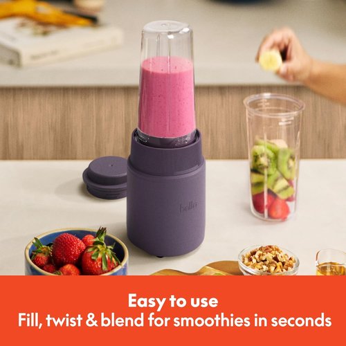 Bella Portable Rocket Blender - 6 Pcs Juicer & Smoothie Maker | BPA-Free, 240W, Plum Color