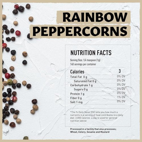 Eastanbul Salt and Pepper Grinder Refill - Rainbow Peppercorns 4.9oz & Pink Himalayan Salt 12.3oz | Natural Spice Blend