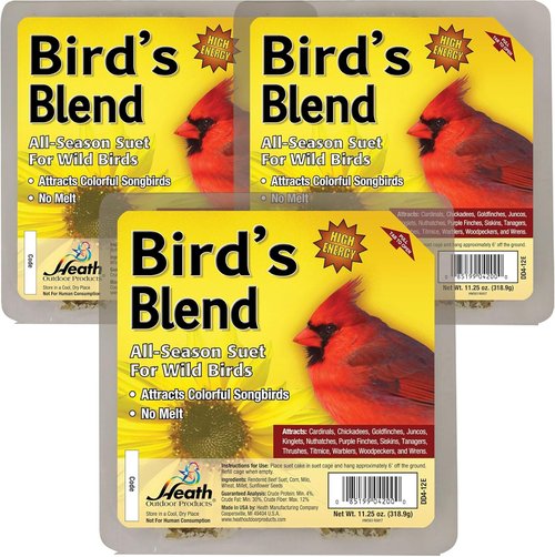 Heath Outdoor Products Bird Suet Cakes Sample Pack - 3 Delicious Cakes for Woodpeckers, Cardinals & More