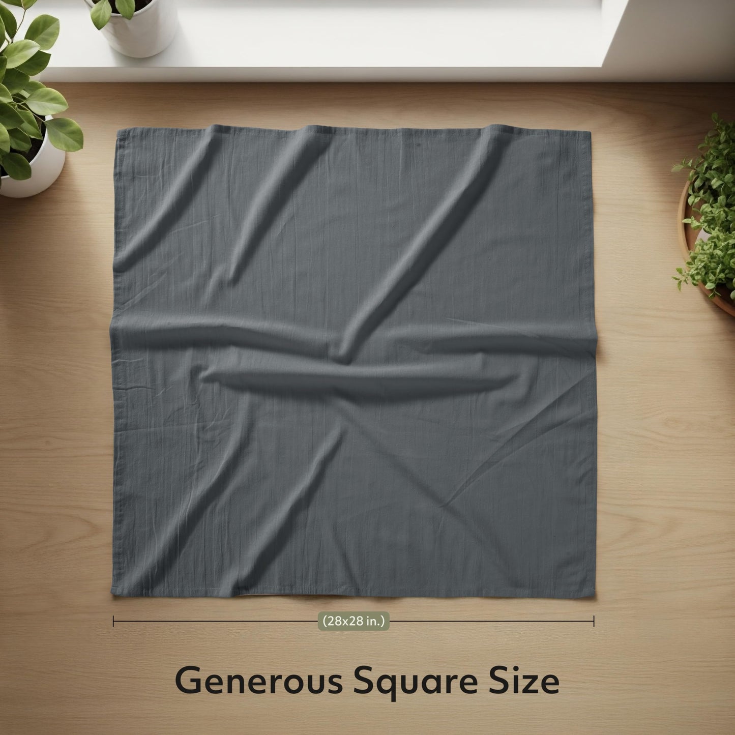 Utopia Kitchen Light Grey Flour Sack Towels [24 Pack - 28 x 28 Inch] 100% Cotton Tea Towels for Cleaning & Drying - Highly Absorbent Kitchen Dish Cloth