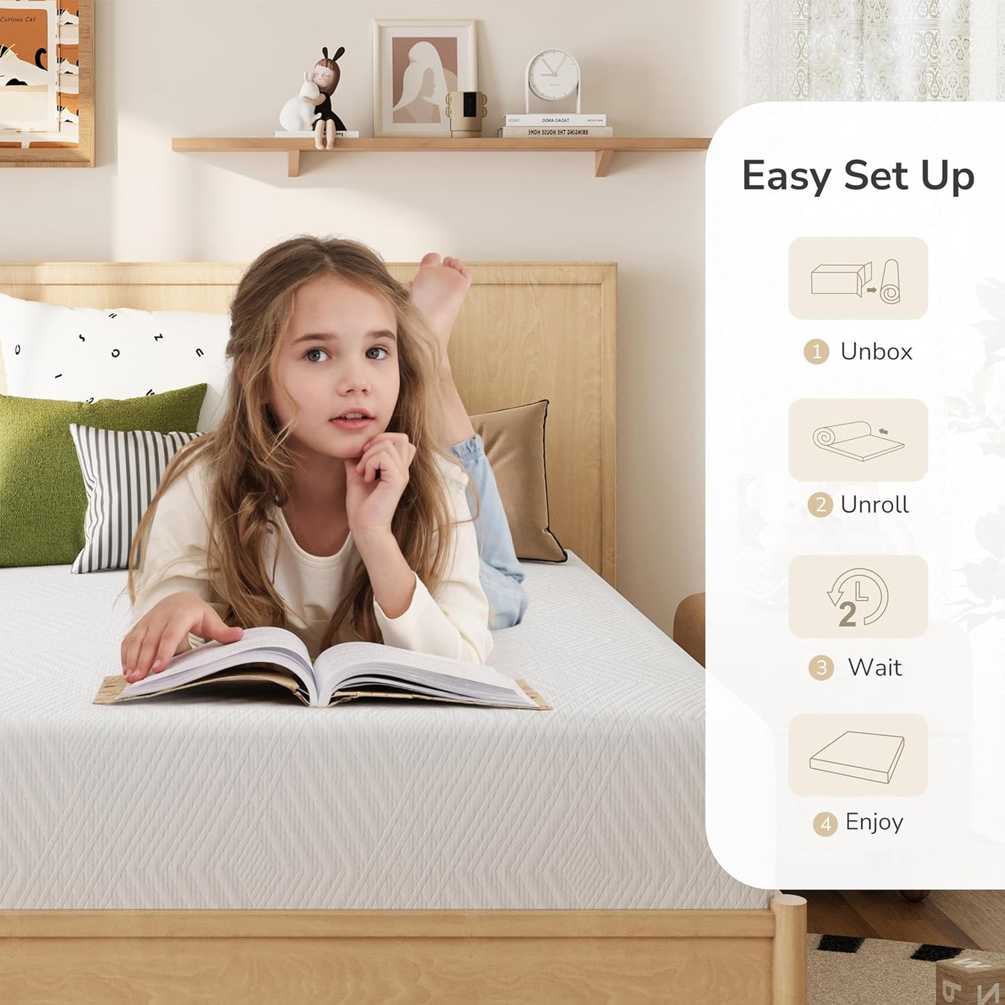 MLILY Full Mattress - 8 Inch Memory Foam for Platform Bed | Medium Firm Comfort