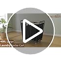 Hoctieon 400L Heavy Duty Laundry Cart with Wheels - Black Industrial Rolling Hamper
