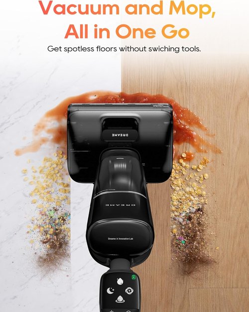 DREAME Aero Wet & Dry Vacuum Cleaner - All-in-One Mop for Pet Hair | 35 Min Runtime, Self-Cleaning