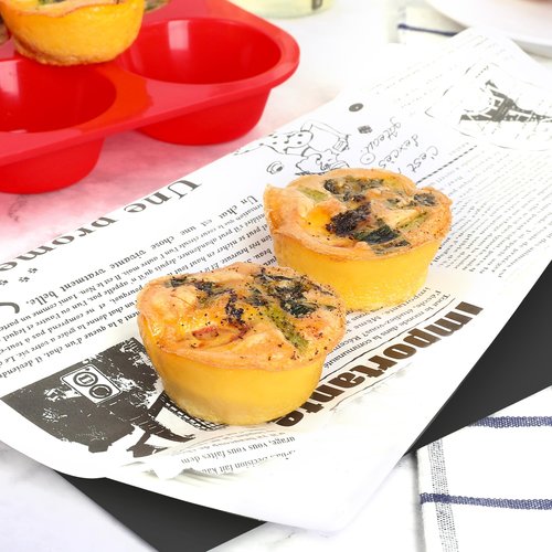 CAKETIME Silicone Muffin Pan, 12-Cup Cupcake Pan for Baking 3 Pack Nonstick Food Grade Silicone Muffin Tray