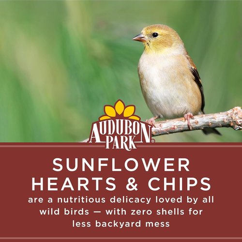 Audubon Park Sunflower Hearts & Chips - No Mess Wild Bird Food, 5-Pound Bag for Easy Feeding