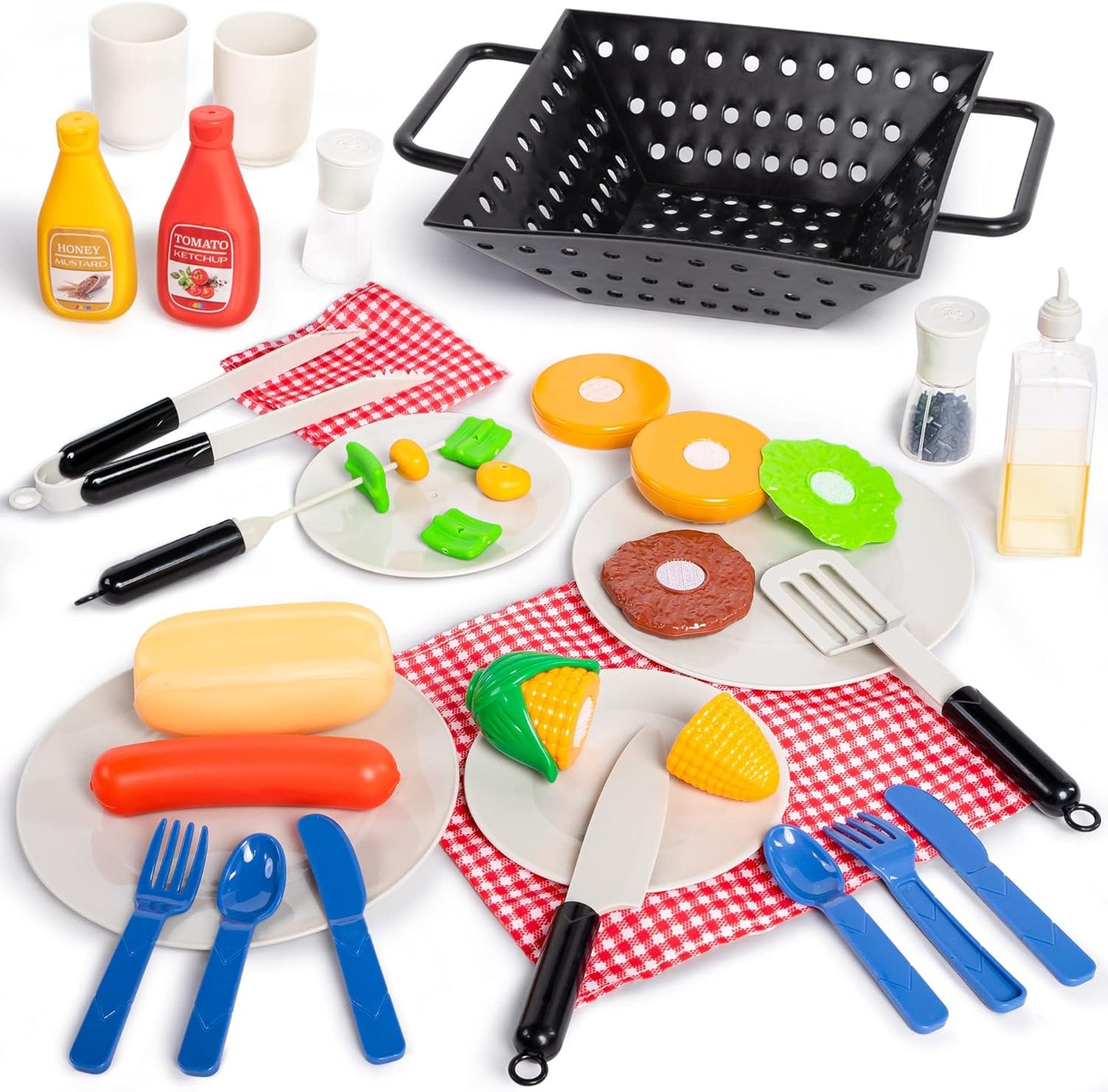 JOYIN BBQ Play Grill Set - Interactive Cooking Toy for Kids with Light & Sound | Perfect Birthday Gift for Ages 2-4
