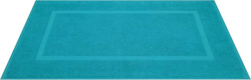 Cotton Paradise 100% Cotton Bath Mats - Soft, Absorbent & Washable | Set of 2, Aqua 20x34 Inches