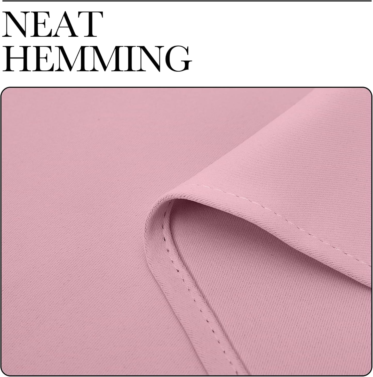 NICETOWN Blackout Curtain Panels - Thermal Insulated Grommet Drapes for Basement | Crystal Pink, 34x54" (1 Pair)