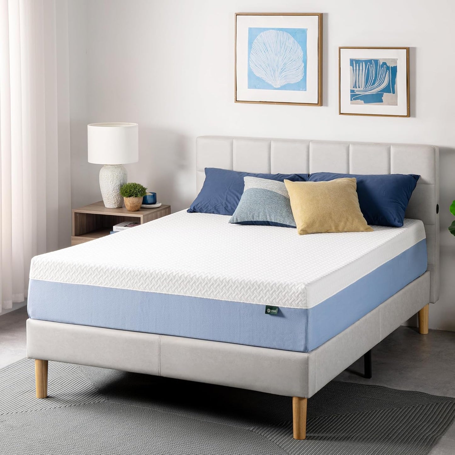 Zinus 12 Inch King Cooling Memory Foam Mattress - Medium Feel, Breathable Layers, Fiberglass Free