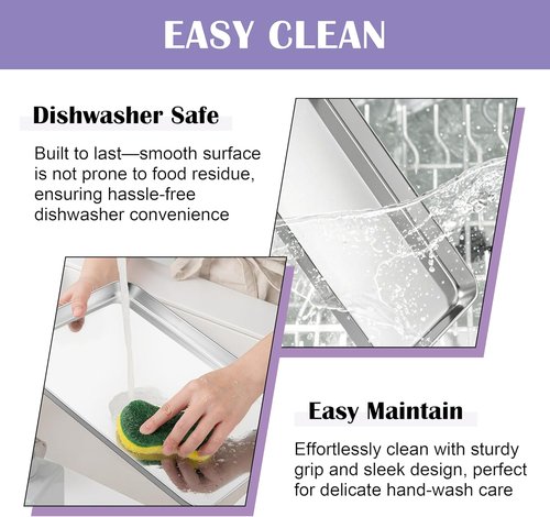 E-far Large Baking Sheet Set - 20 x 14 Inch Stainless Steel Cookie Pans with Wire Racks | Non-Toxic & Heavy Duty