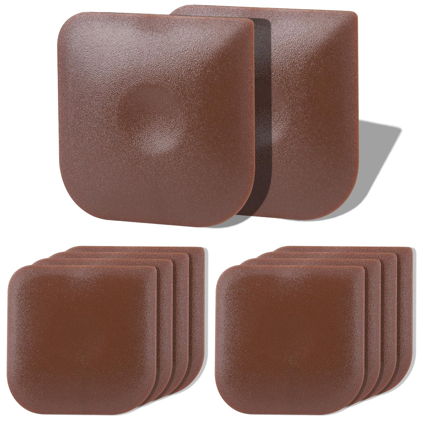 Wahijihe 10 Pcs Pan Scrapers,Plastic Scraper Pot and Pan Cleaning Tools Brown Kitchen Scraper for Pot,Wok,Skillet,Grill