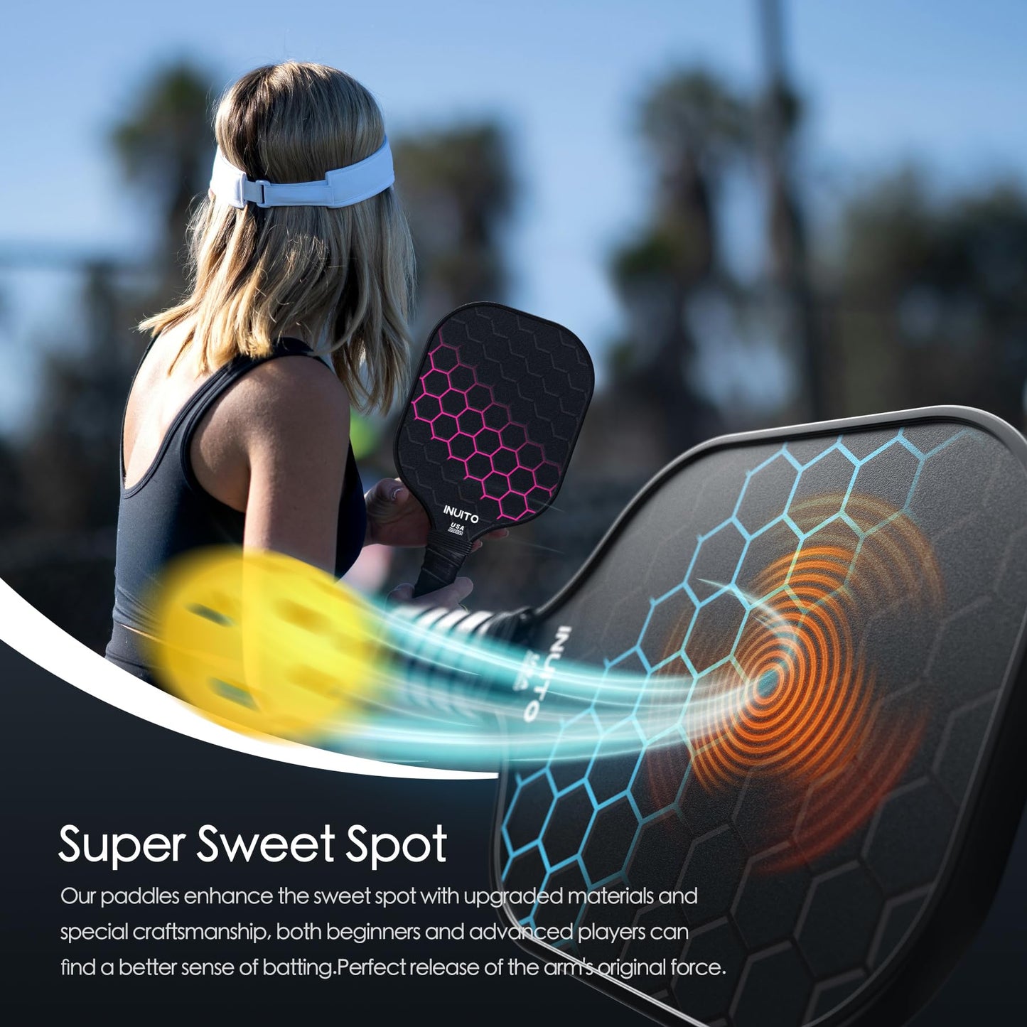 Pickleball Paddles 2026 Pickleball Paddles Set of 2 16mm Thick Paddle with Pickleball Bag Large Sweet Spot Pickle Ball Paddle Set for Men Women Pickleball Racket Set of 2