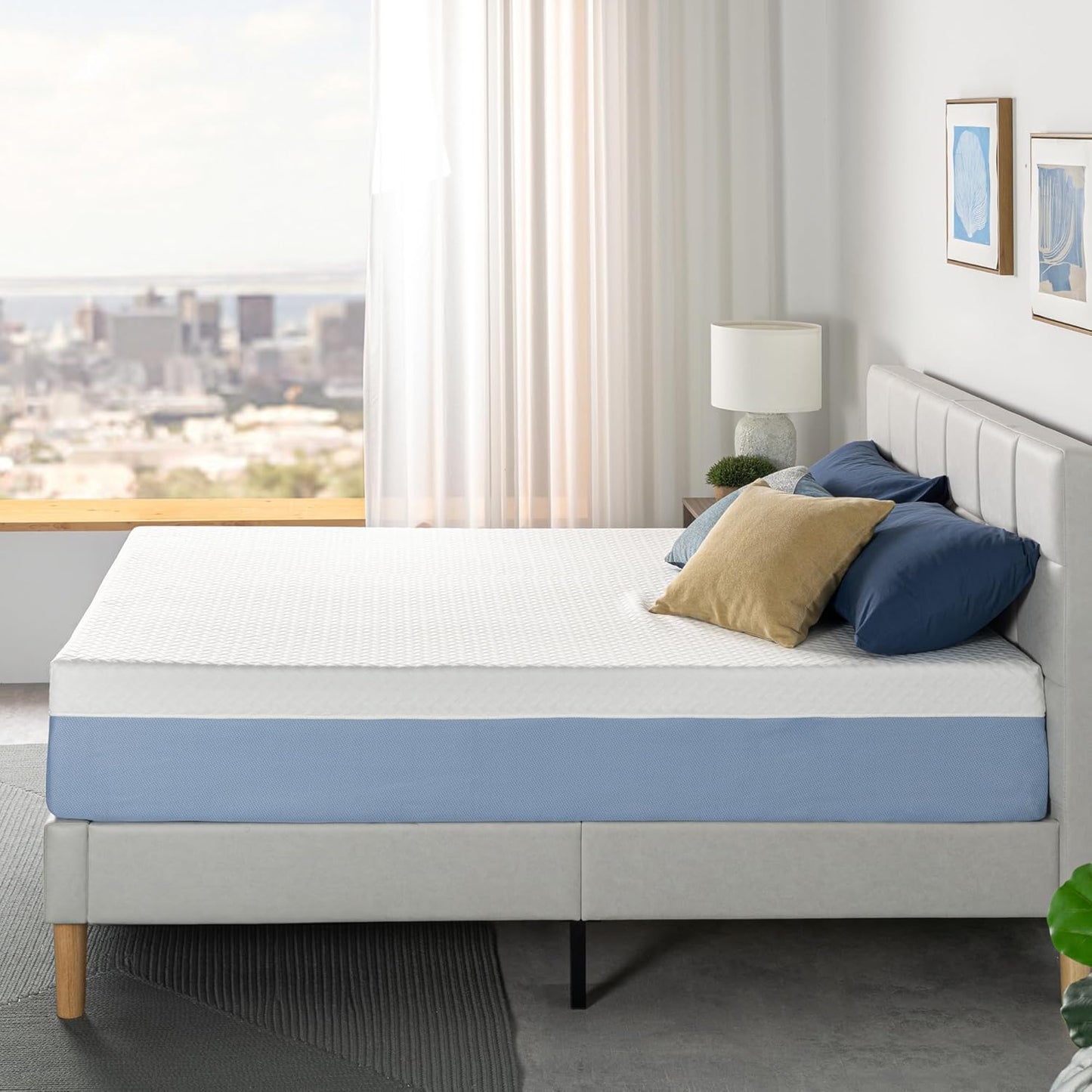 Zinus 12 Inch King Cooling Memory Foam Mattress - Medium Feel, Breathable Layers, Fiberglass Free