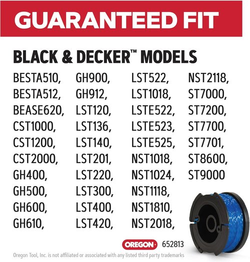 Black & Decker Oregon AF100 Replacement Spool - 3-Pack Trimmer Line for Guaranteed Fit | Gatorline Square Twist 065