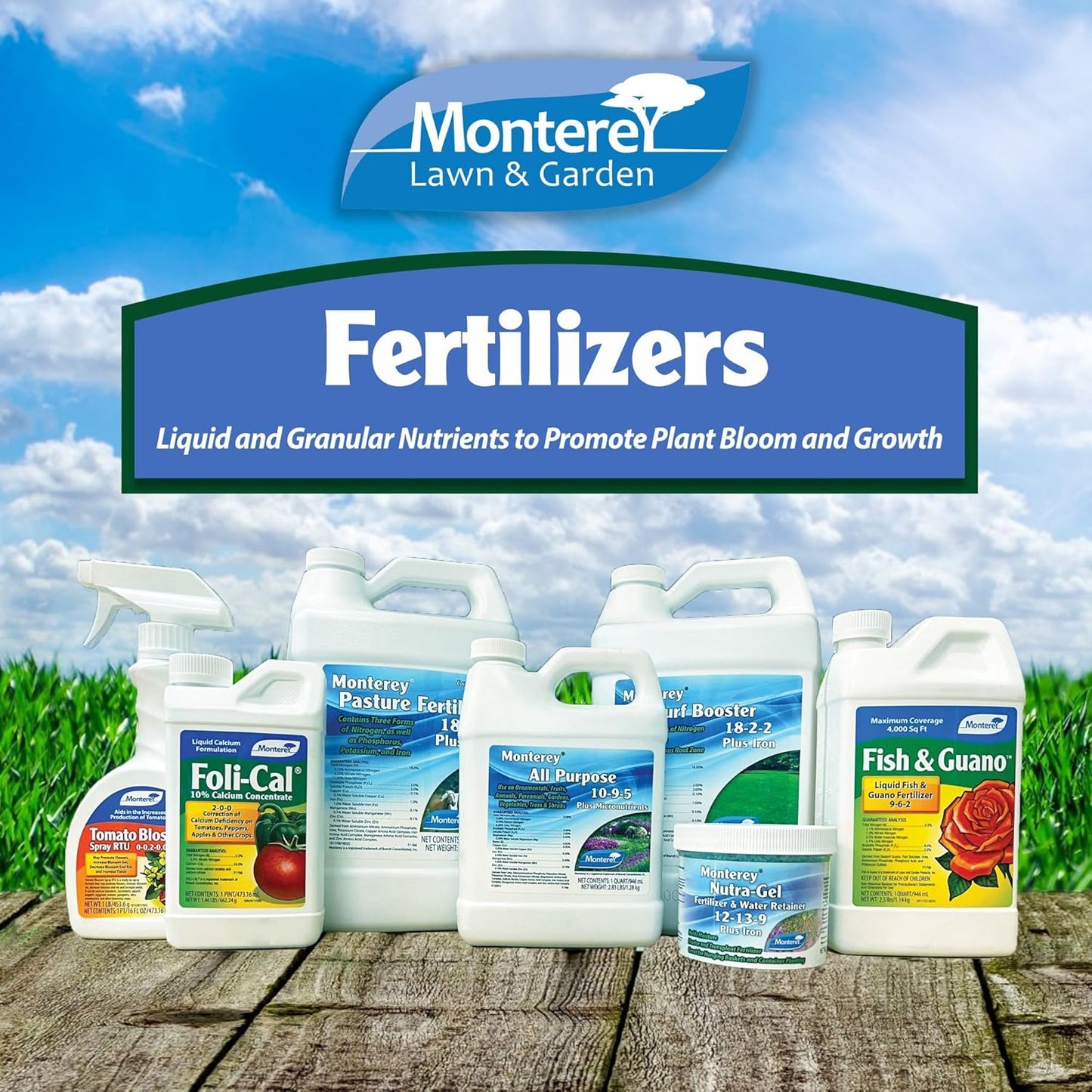 Monterey Fish & Grow 9-6-2 Fertilizer - Liquid Plant Food for Houseplants & Vegetables | 1 Quart, Covers 4,000 Sq. Ft.