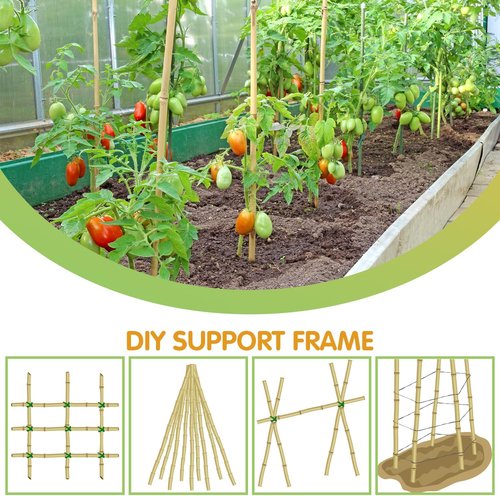 GAGINANG Bamboo Garden Stakes - 3FT Sturdy Natural Trellis Support for Tomatoes & Climbing Plants | 25 Pcs