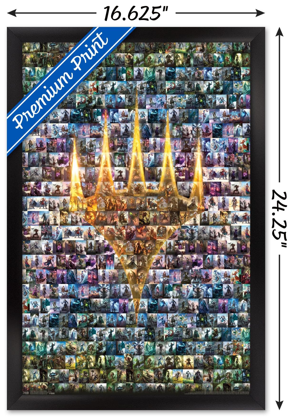 Trends International Magic: The Gathering - Collage Wall Poster, 14.725" x 22.375", Black Framed Version
