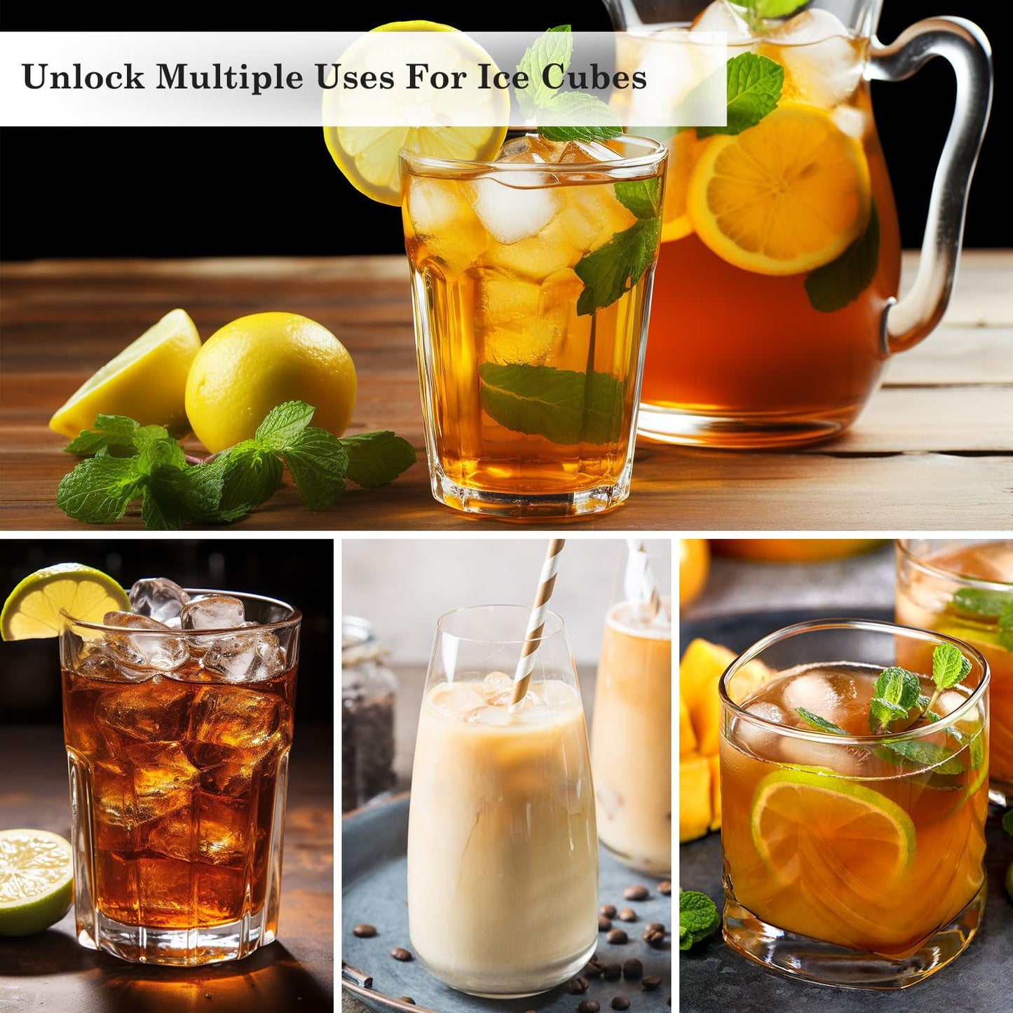 Mini Ice Cube Tray for Freezer: Small Plastic Ice Cubes Trays for Freezer with Box - Easy Release Stackable Mini Ice Cube Maker - Nugget Ice Trays for Freezer with Ice Container