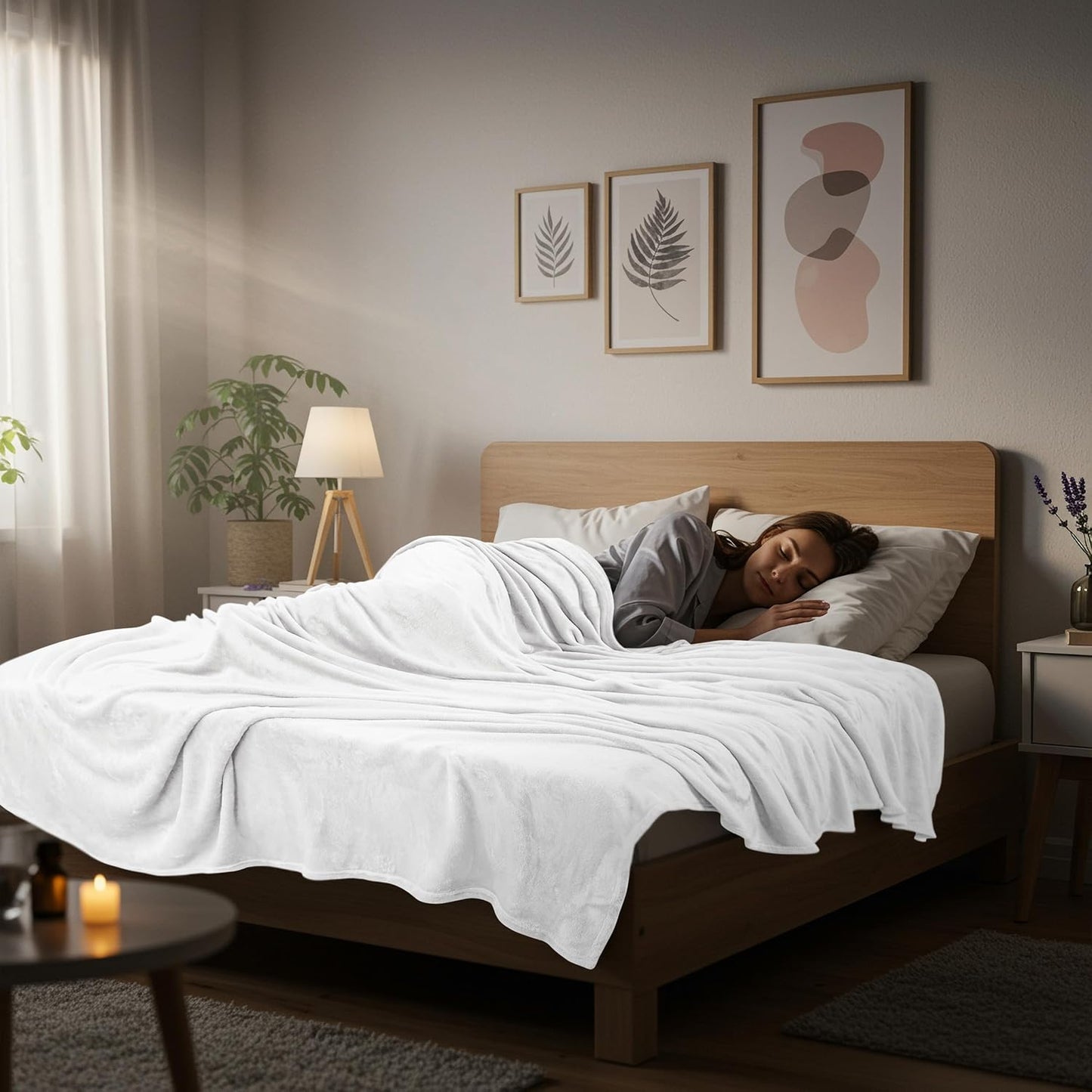 Utopia Bedding Fleece Blanket - Ultra Soft King Size White (90x102 Inches) | Cozy, Lightweight, All-Season Home Decor Gift
