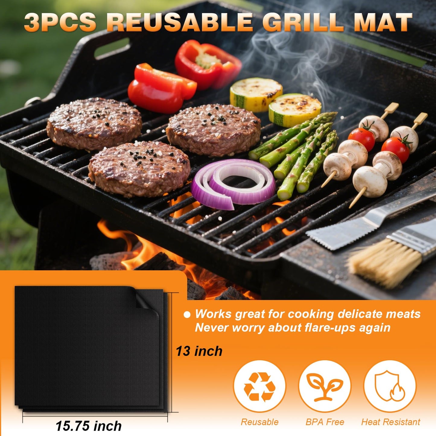 137PCS Griddle Accessories Kit for Blackstone– Stainless Steel Grill Tools for Outdoor Grill with Carrying Bag, Meat Thermometer, Grill Mats for Camping, Backyard & Gifts, BBQ Utensils for Men Women