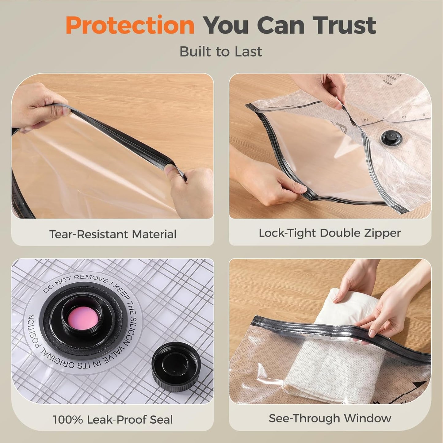 Nicetree Vacuum Seal Bags - 18-Pack with Rechargeable Wireless Pump | 3 Sizes (20/24/28 Inch) for Travel & Seasonal Storage
