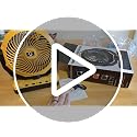 Rechargeable Camping Fan 36000mAh with Detachable Battery & Green Variant