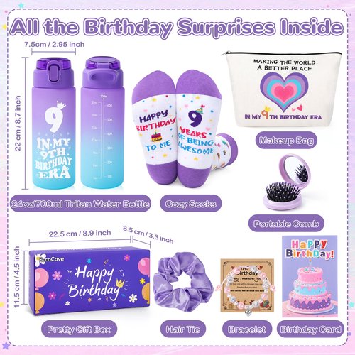 EccoCove 9 Year Old Girl Birthday Gifts – Birthday Gifts For 9 Year Old Girl, 9th Birthday Gift For Girls, Daughter, Niece, Granddaughter
