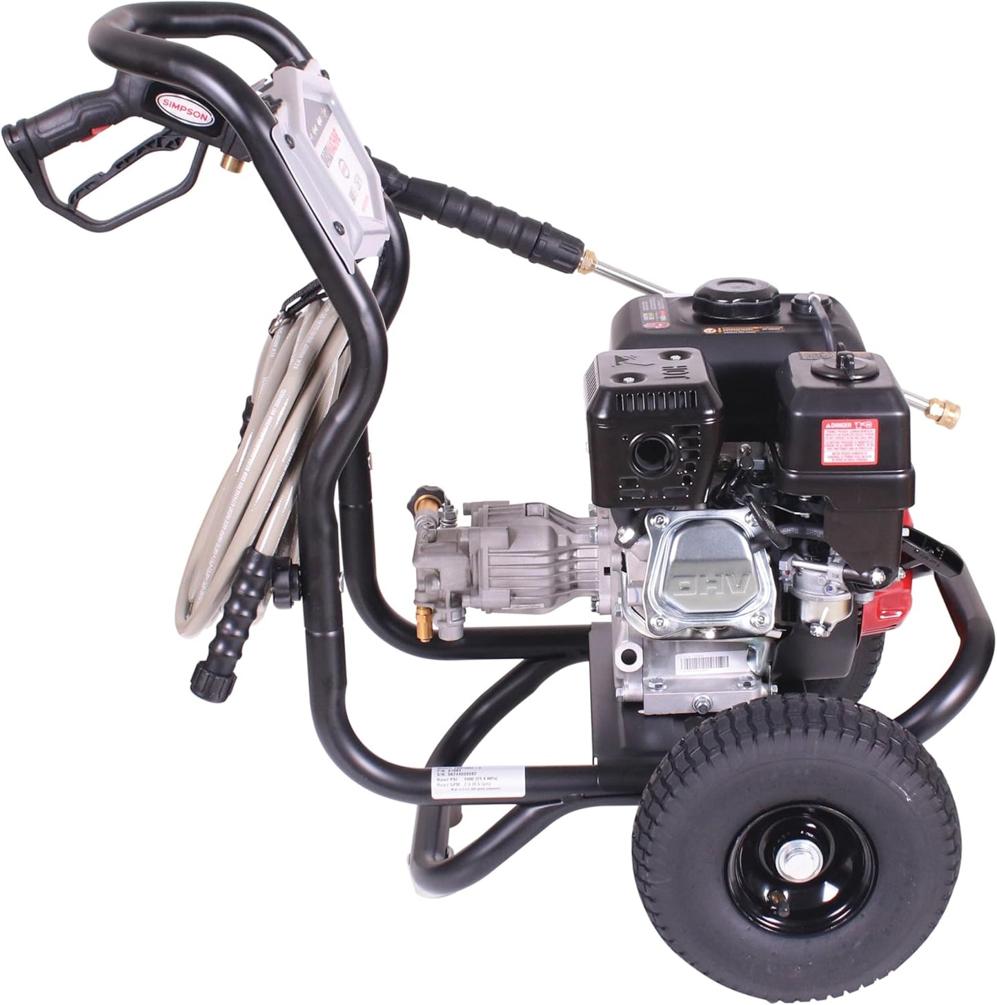Simpson 3400 PSI Gas Pressure Washer - 2.5 GPM Cold Water Power Washer with 25' Hose | 49-State Compliant