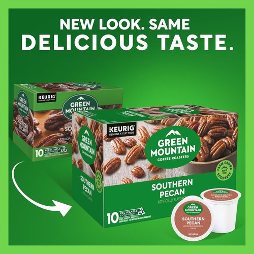 Green Mountain Coffee Roasters Southern Pecan K-Cup Pods - Light Roast Coffee, 60 Count (6 Packs of 10)