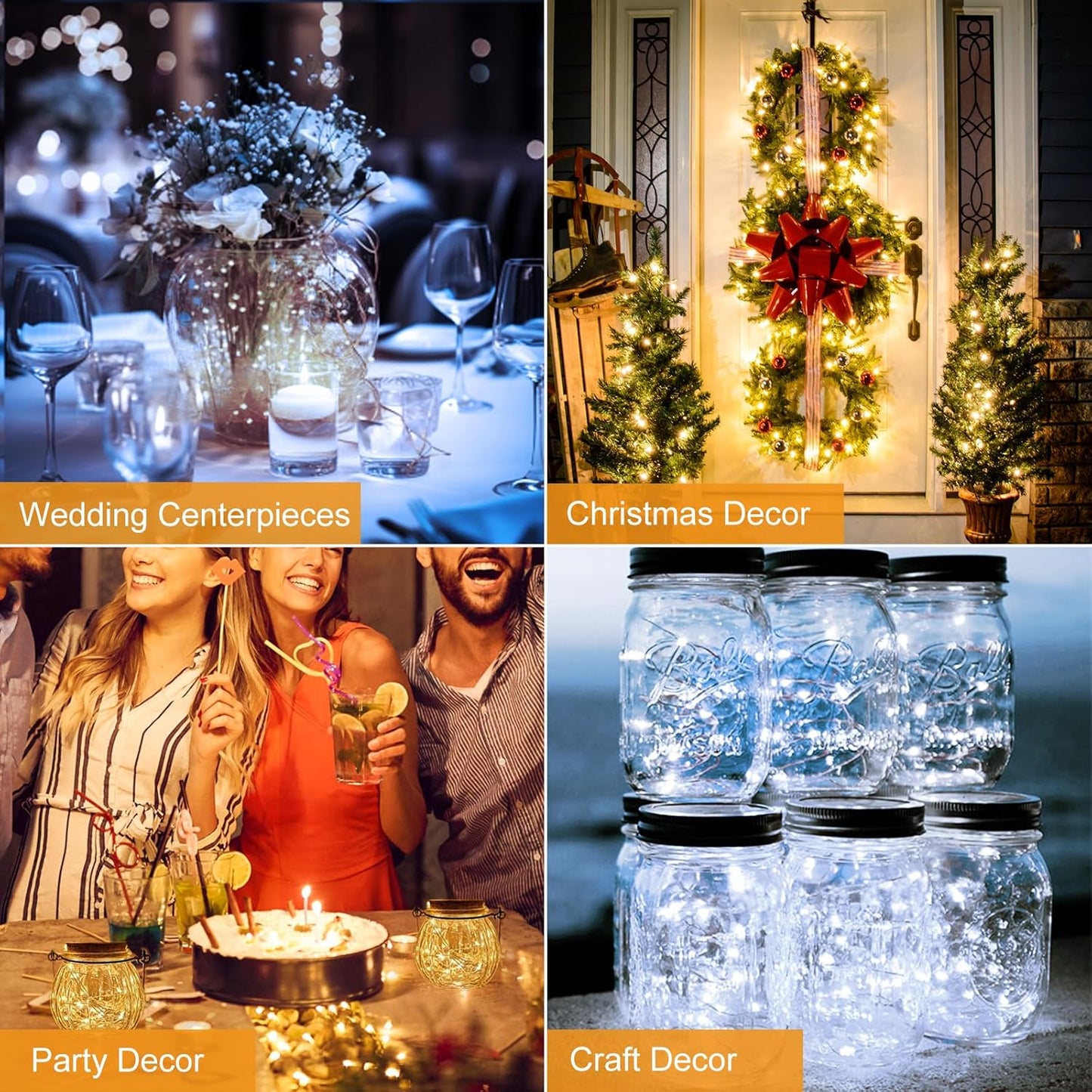 Btfarm Fairy Lights - 30 Pack Battery Operated 7ft 20 LED Twinkle Lights | Waterproof Mini Silver Wire for Weddings & Decor