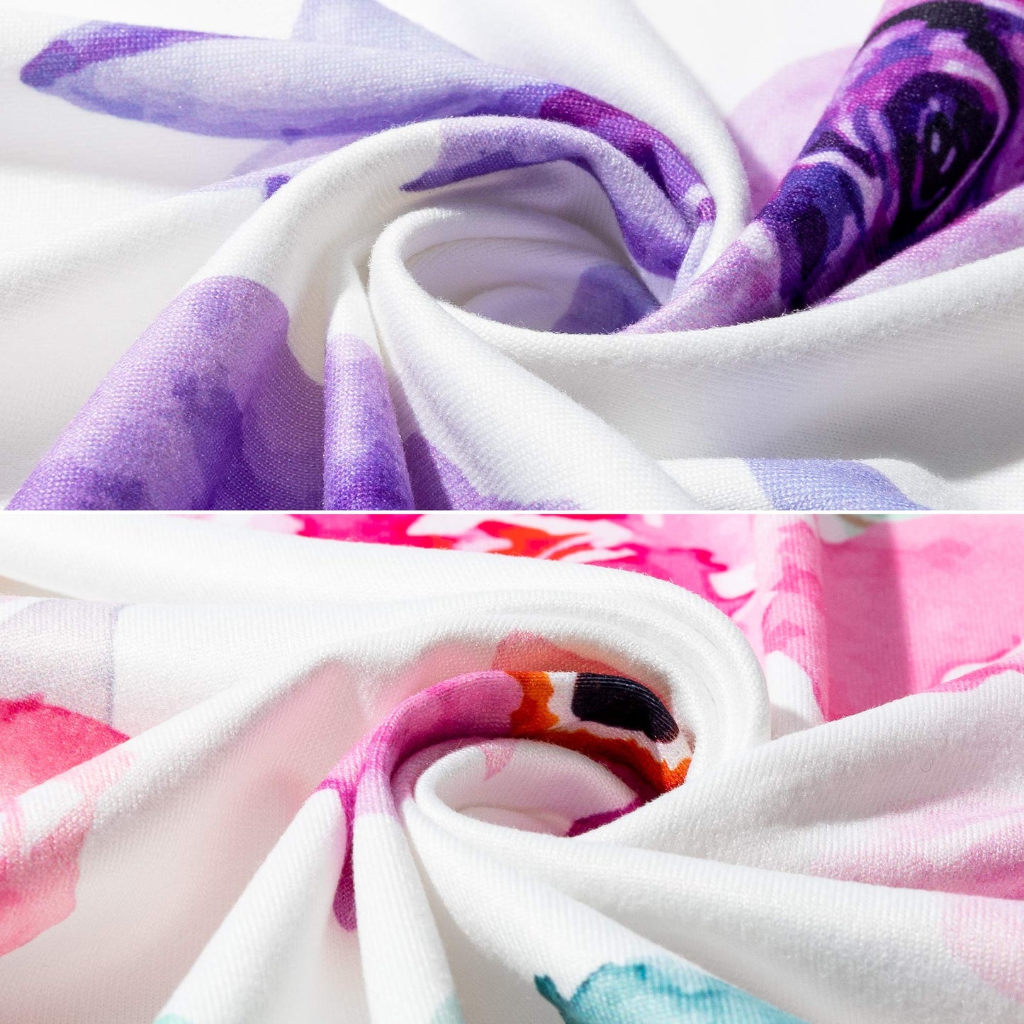 R HORSE Newborn Baby Swaddle Blankets Headband Sets Including 2 Pack of Floral Pattern Receiving Blanket & Headband for Baby Shower Newborn Gift (0-3 Months)