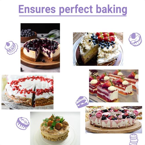 Hufopik 3-Piece Cake strips for even baking, Baking strips for cake pans, Baking Supplies and Cake leveler