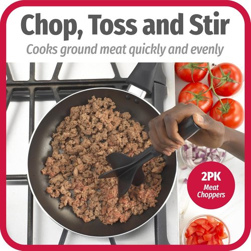 GoodCook Ground Meat Choppers - Heat-Resistant Nylon 5-Blade Set of 2 for Beef & Turkey - Black
